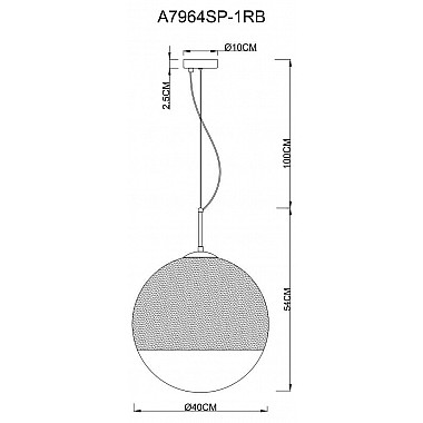 Подвесной светильник Arte Lamp Jupiter Copper A7964SP-1RB