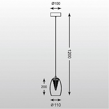 Подвесной светодиодный светильник Zumaline Enzo MD1622-1Clear