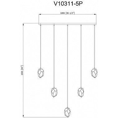 Подвесной светильник Catris V10311-5P