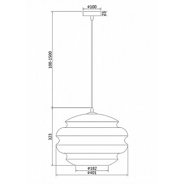 Подвесной светильник Ruche P078PL-01AM