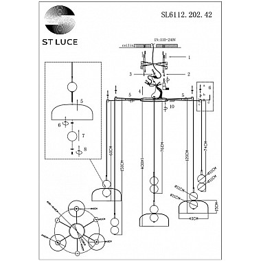 Подвесной светильник Ode SL6112.202.42
