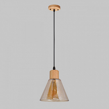 Подвесной светильник MD.5870-1-P-WOOD+BK