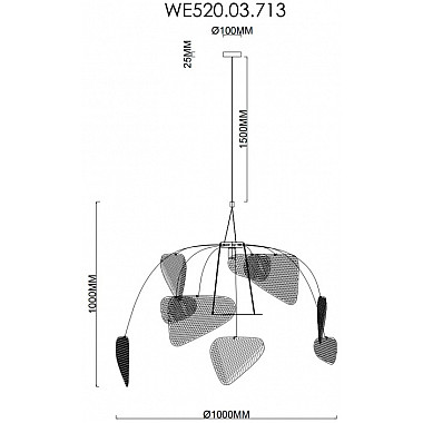 Подвесной светильник Palma WE520.03.713
