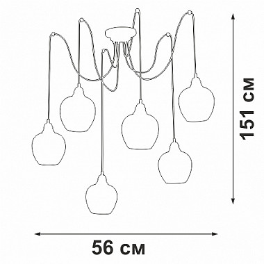 Подвесной светильник V3978-1/6S