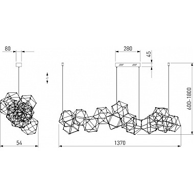 Подвесной светильник Uma 90368/14 медь