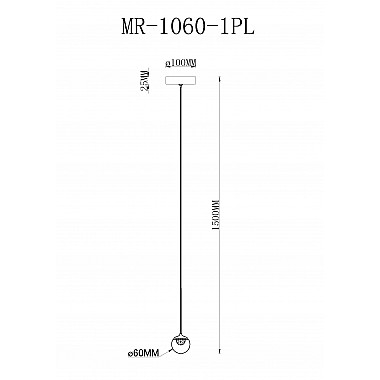 Подвесной светильник Kollins MR1060-1PL