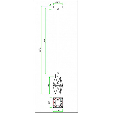 Подвесной светильник Coctail time MOD325PL-01G