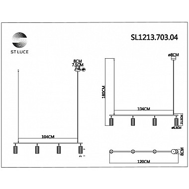 Подвесной светильник Kendo SL1213.703.04