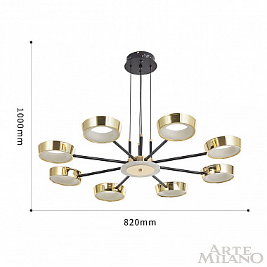 Подвесной светильник 271079/8 BK/GD