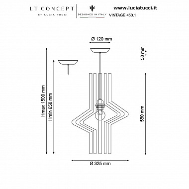 Подвесной светильник Lucia Tucci Vintage 450.1