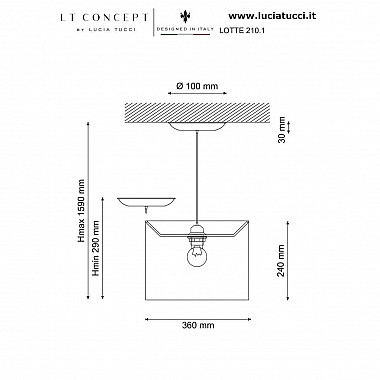 Подвесной светильник Lucia Tucci Lotte 210.1