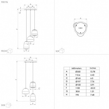 Подвесной светильник Aguilares 900196