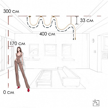 Подвесной светильник Thread 10388B Brass