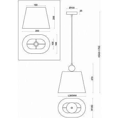 Подвесной светильник Soho FR2028PL-01N