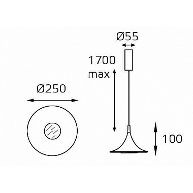 Подвесной светодиодный светильник Italline IT03-339 grey