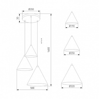 Подвесной светильник Cono 11086 CONO MIX