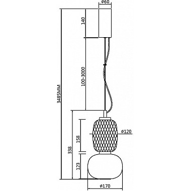 Подвесной светильник Pattern MOD267PL-L18G3K