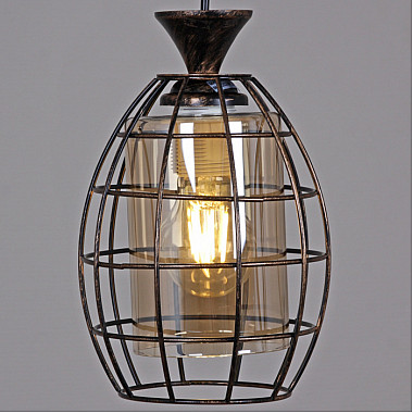 Подвесной светильник 03525-0.9-01 BK+GD