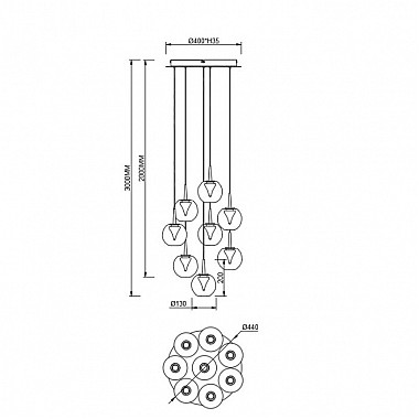 Подвесной светильник Andromeda 9079
