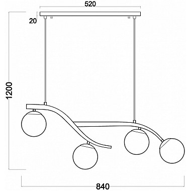 Подвесной светильник Rosella FR8015PL-04BS