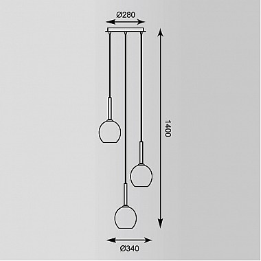 Подвесной светильник Zumaline Monic MD1629-3B(chrome)
