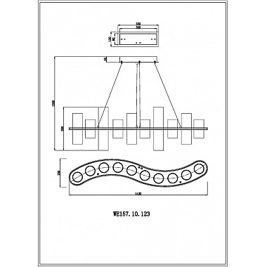 Подвесной светильник Paula WE157.10.123