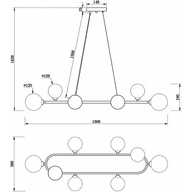 Подвесной светильник Globos FR5222PL-08B