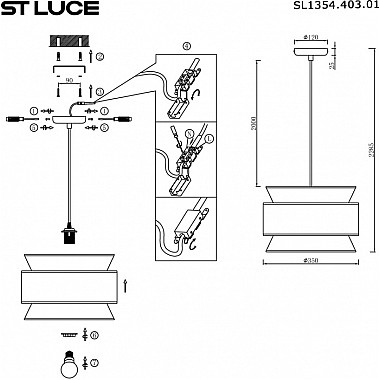 Подвесной светильник Jackie SL1354.403.01