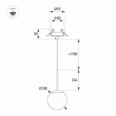 Подвесной светильник BEADS 056420