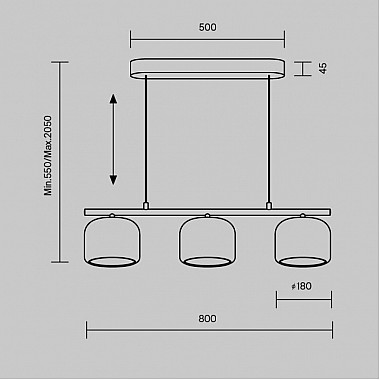 Подвесной светильник Spirito MOD286PL-L12W3K
