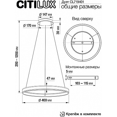 Подвесной светильник Дуэт CL719401