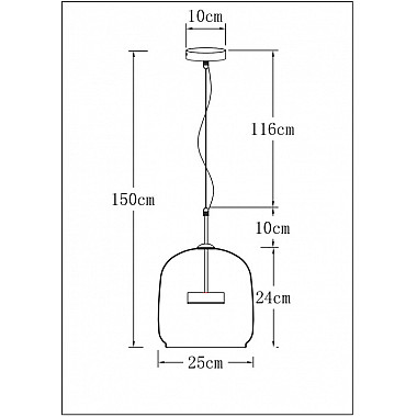 Подвесной светильник Padova A2404SP-23SM