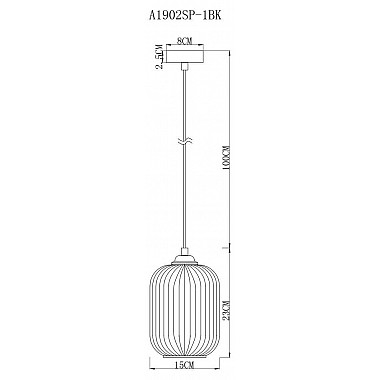 Подвесной светильник Arte Lamp Arwen A1902SP-1BK