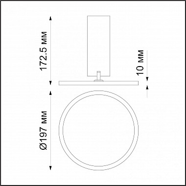 Потолочный светодиодный светильник Novotech Hat 358347