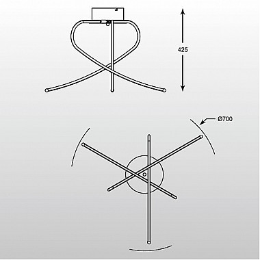 Потолочный светодиодный светильник Zumaline Carrello PL1100014-3