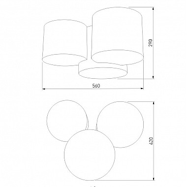 Потолочный светильник TK Lighting 6591 Mona Nature