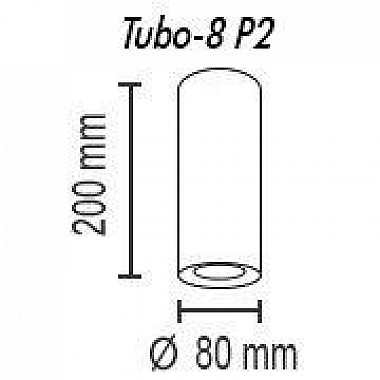 Потолочный светильник TopDecor Tubo8 P2 12 R
