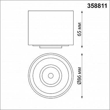 Потолочный светодиодный светильник Novotech Gesso 358811