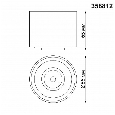 Потолочный светодиодный светильник Novotech Gesso 358812