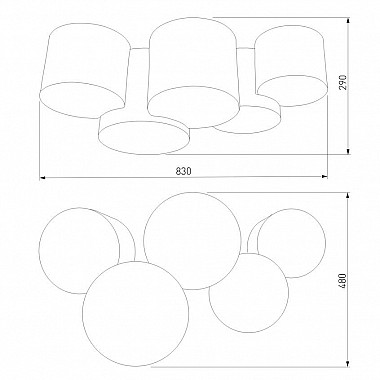 Потолочный светильник TK Lighting 6593 Mona Nature