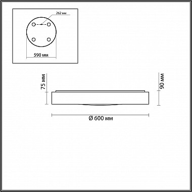 Потолочный светодиодный светильник Odeon Light Lunor 4948/60CL