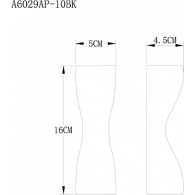Настенный светильник Chertan A6029AP-10BK