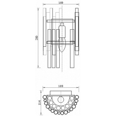 Настенный светильник Coliseo MOD135WL-01BS