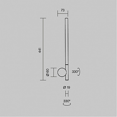 Настенный светильник Rotera MOD432WL-L6B3K