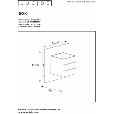 Настенный светильник Bok 17282/11/12