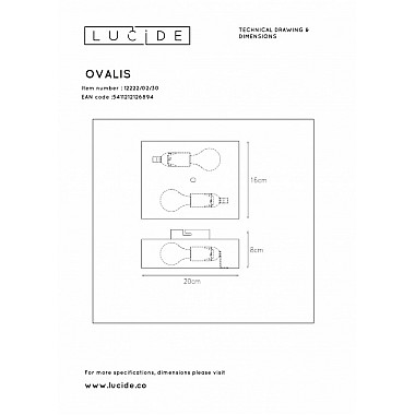Настенный светильник Ovalis 12222/02/30