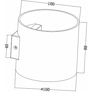 Настенный светильник Rond C066WL-01B