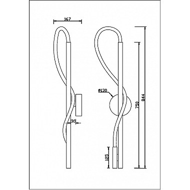 Настенный светильник Tau MOD166WL-L12G3K