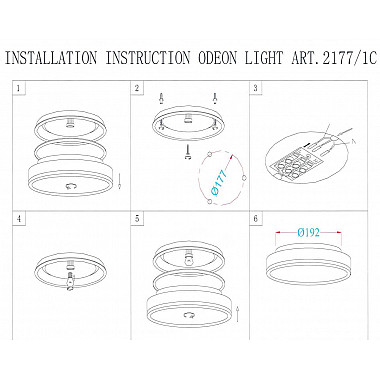 Настенный светильник Odeon Light Yun 2177/1C