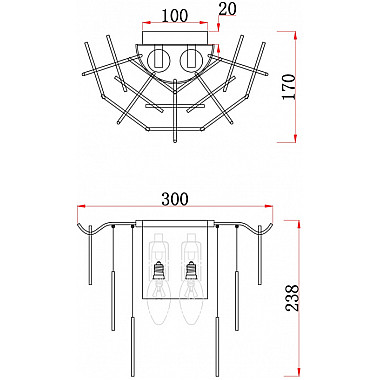 Настенный светильник Porto FR5104WL-02BS
